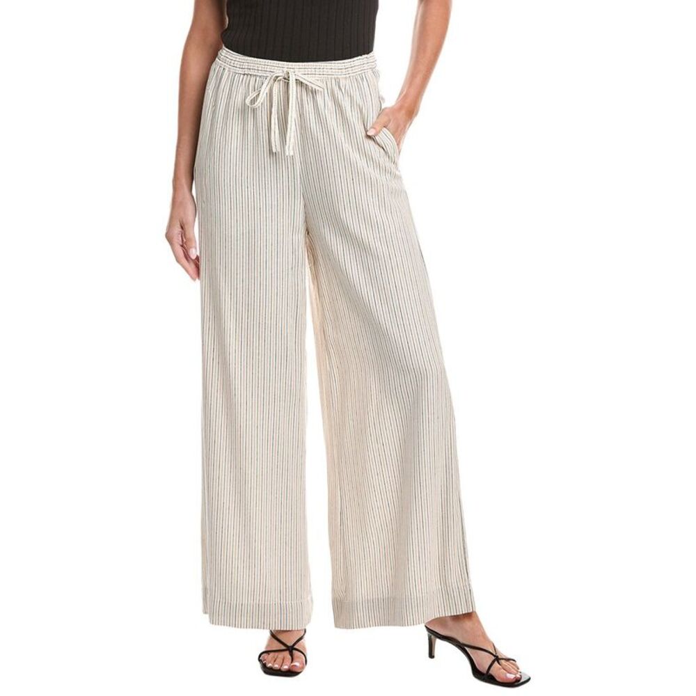 Max Studio Womens Drawstring Linen-Blend Pant